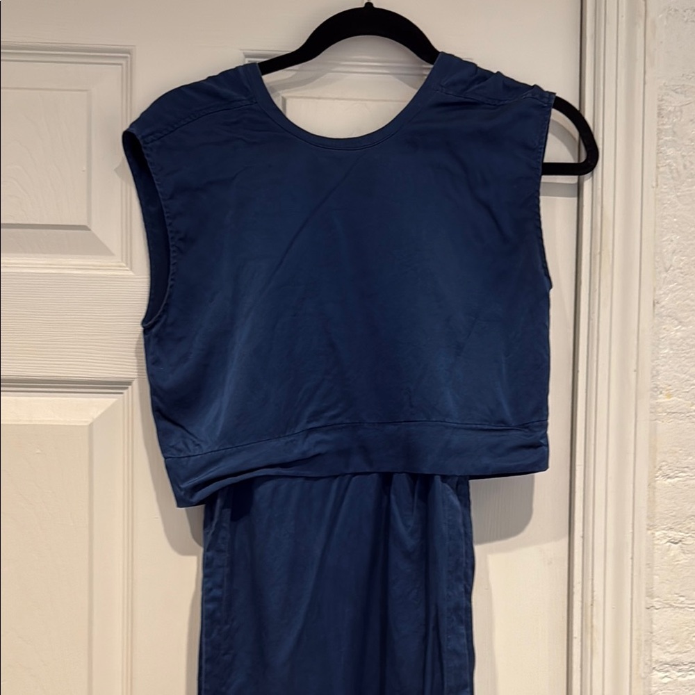 Blue Sleeveless long top (Helmut Lang)